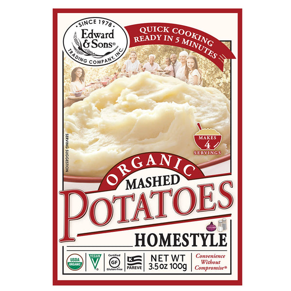 Edward & Sons, Organic Mashed Potatoes, Home Style, 3.5 oz (100 g) - The Supplement Shop