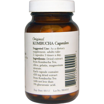 Pronatura, Kombucha Capsules, 555 mg, 90 Capsules