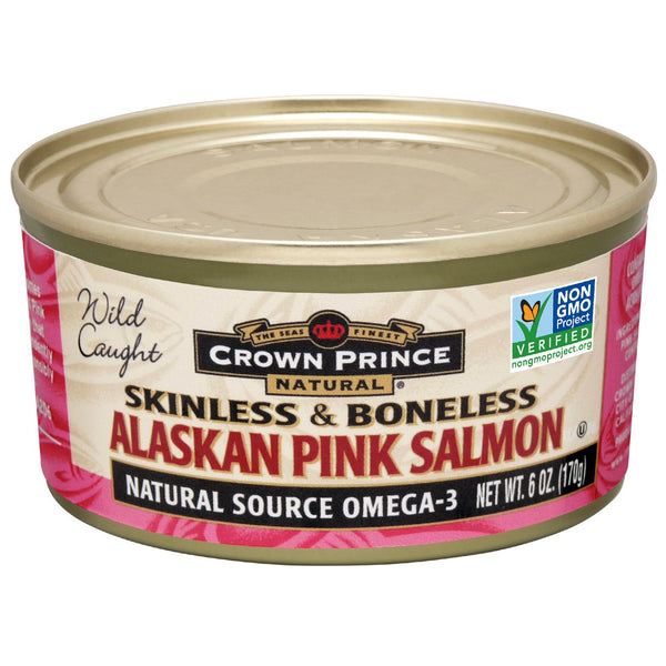 Crown Prince Natural, Alaskan Pink Salmon, Skinless & Boneless, 6 oz (170 g) - The Supplement Shop