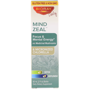 Bioray, Mind Zeal, Focus & Mental Energy, Alcohol Free, 2 fl oz (60 ml)