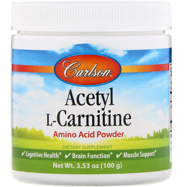 Carlson Labs, Acetyl L-Carnitine, Amino Acid Powder, 3.53 oz (100 g) - The Supplement Shop