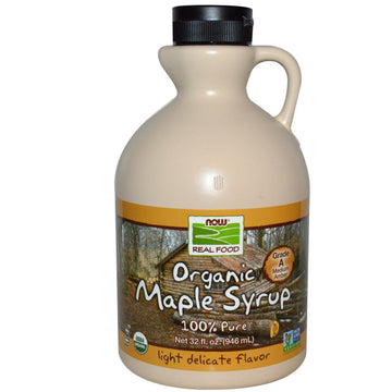 Now Foods, Real Food, Organic Maple Syrup, Grade A, Medium Amber, 32 fl oz (946 ml)