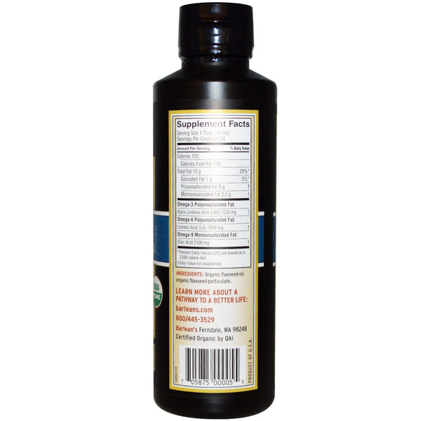 Barlean's, Organic Lignan Flax Oil, 12 fl oz (355 ml) - The Supplement Shop