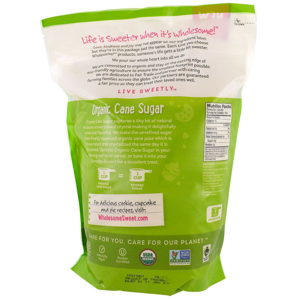 Wholesome , Organic Cane Sugar, 4 lbs (1.81 kg) - The Supplement Shop