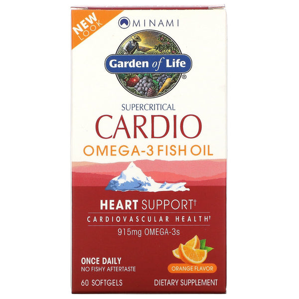Minami Nutrition, Supercritical Cardio, Omega-3 Fish Oil, Orange Flavor, 915 mg , 60 Softgels - The Supplement Shop