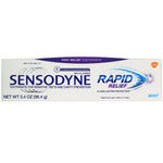 Sensodyne, Rapid Relief Toothpaste with Fluoride, Mint, 3.4 oz (96.4 g) - The Supplement Shop