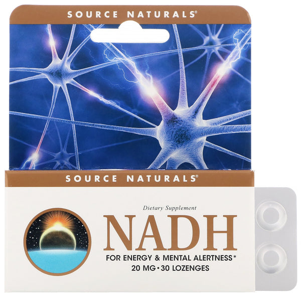 Source Naturals, NADH, 20 mg, 30 Sublingual Tablets - The Supplement Shop