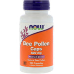 Now Foods, Bee Pollen Caps, 500 mg, 100 Capsules - The Supplement Shop