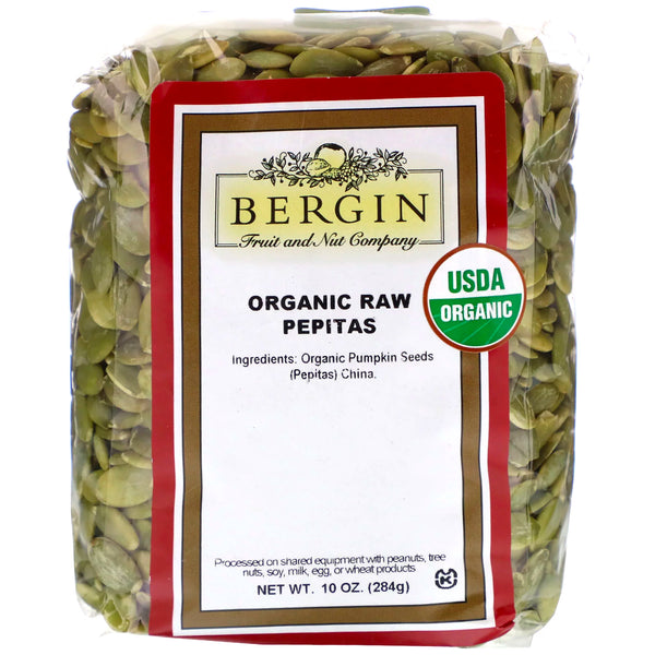 Bergin Fruit and Nut Company, Organic Raw Pepitas, 10 oz (284 g) - The Supplement Shop