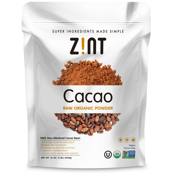Zint, Raw Organic Cacao Powder, 16 oz (454 g) - The Supplement Shop