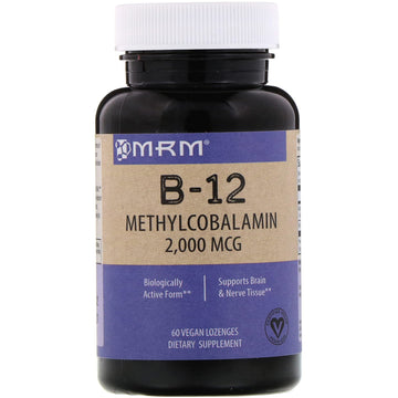 MRM, B-12, Methylcobalamin, 2,000 mcg, 60 Vegan Lozenges