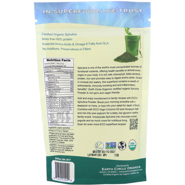 Earth Circle Organics, Organic Spirulina Powder, 4 oz (113.4 g)