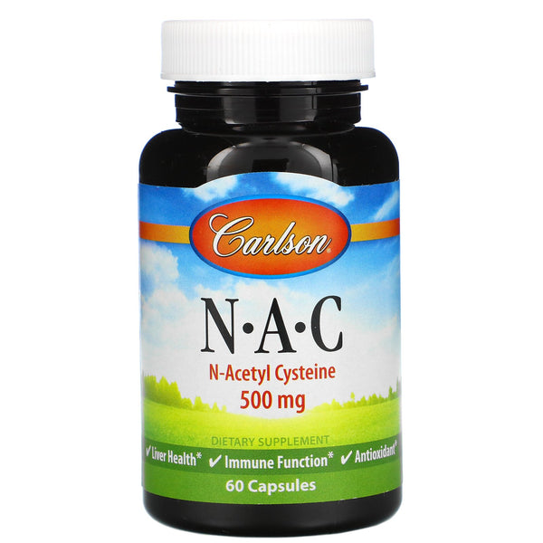 Carlson Labs, N-A-C, 500 mg, 60 Capsules - The Supplement Shop