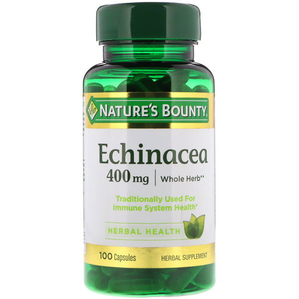 Nature's Bounty, Echinacea, 400 mg, 100 Capsules - The Supplement Shop
