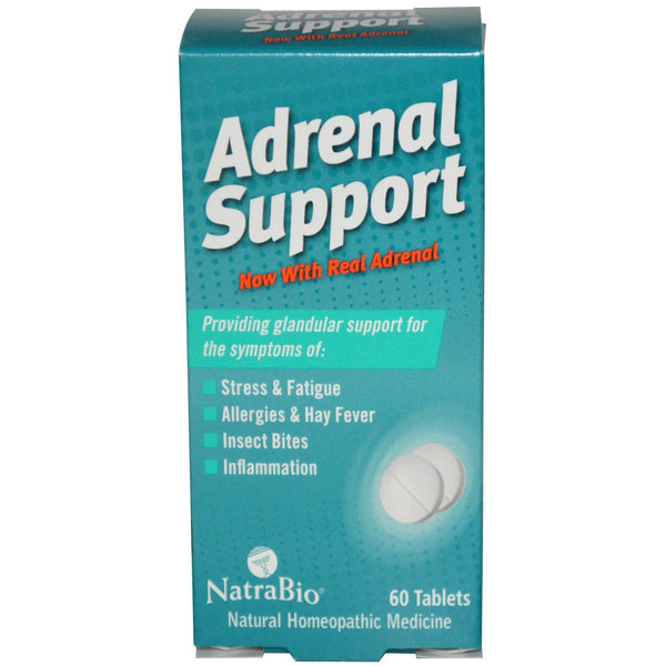 NatraBio, Adrenal Support, 60 Tablets - The Supplement Shop