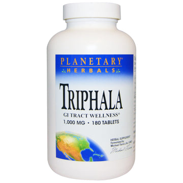 Planetary Herbals, Triphala, GI Tract Wellness, 1,000 mg, 180 Tablets