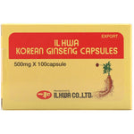 Ilhwa, Korean Ginseng Capsules, 500 mg, 100 Capsules - The Supplement Shop