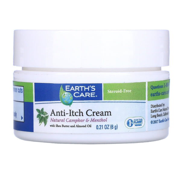 Earth's Care, Anti-Itch Cream, with Shea Butter and Almond Oil, 0.21 oz (6 g) - The Supplement Shop