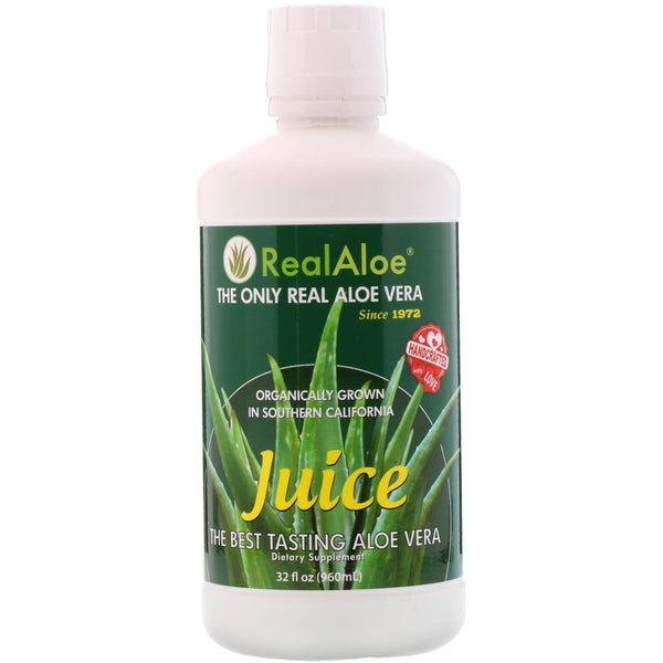 Real Aloe, Aloe Vera Juice, 32 fl oz (960 ml) - The Supplement Shop