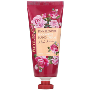 Farm Stay, Pink Flower Blooming Hand Cream, Pink Rose, 3.38 fl oz (100 ml)