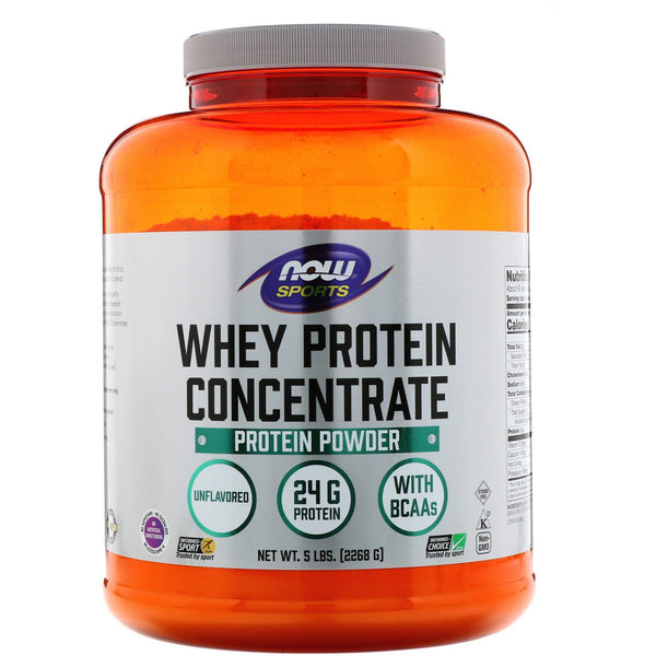 Now Foods, Sports, Whey Protein Concentrate, Unflavored, 5 lbs (2268 g) - The Supplement Shop
