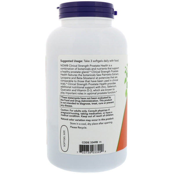 Now Foods, Clinical Strength Prostate Health, 180 Softgels