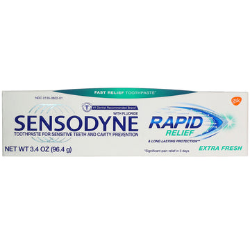 Sensodyne, Rapid Relief Toothpaste with Fluoride, Extra Fresh, 3.4 oz (96.4 g)