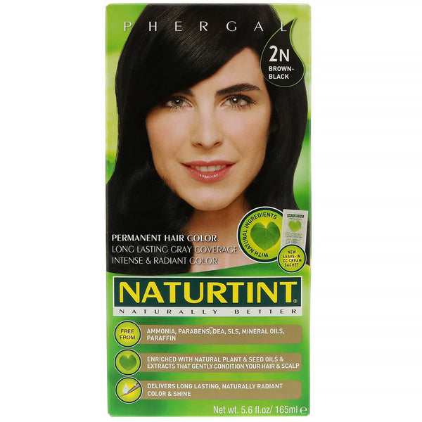 Naturtint, Permanent Hair Color, 2N Brown-Black, 5.6 fl oz (165 ml) - The Supplement Shop
