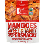Made in Nature, Organic Dried Mangoes Sweet & Tangy Supersnacks, 3 oz (85 g) - The Supplement Shop