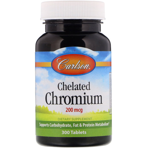 Carlson Labs, Chelated Chromium, 200 mcg, 300 Tablets - The Supplement Shop