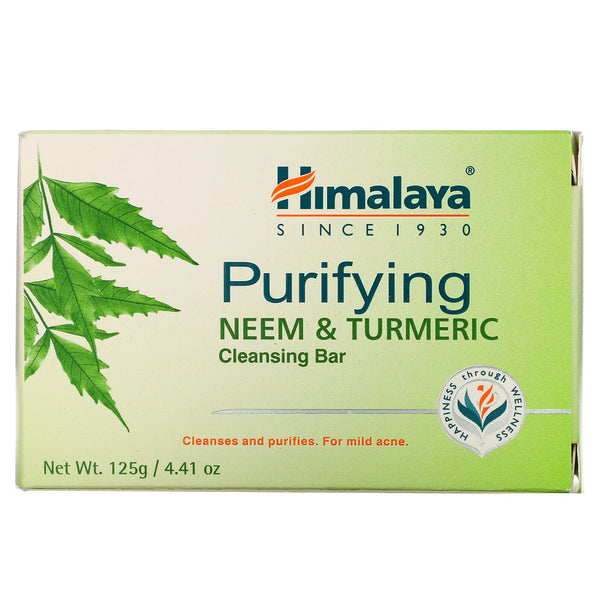 Himalaya, Purifying Cleansing Bar, Neem & Turmeric, 4.41 oz (125 g) - The Supplement Shop