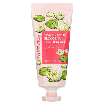 Farm Stay, Pink Flower Blooming Hand Cream, Water Lily, 3.38 fl oz (100 ml)