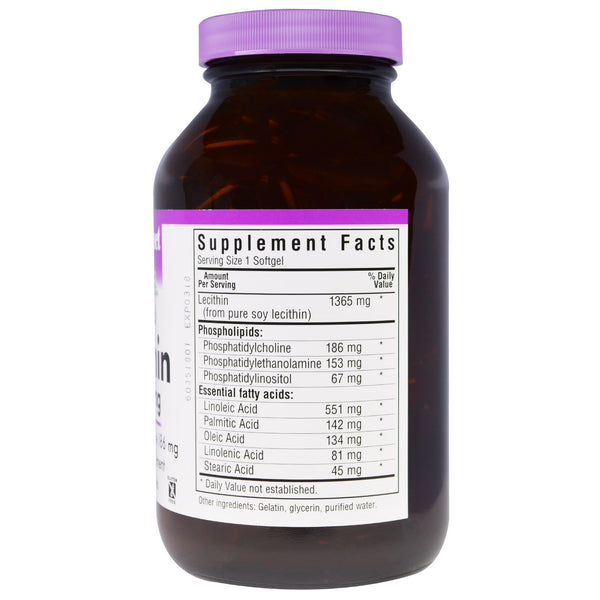Bluebonnet Nutrition, Natural Lecithin, 1,365 mg, 180 Softgels - The Supplement Shop