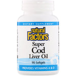 Natural Factors, Super Cod Liver Oil, 90 Softgels - The Supplement Shop