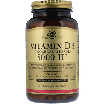 Solgar, Vitamin D3 (Cholecalciferol), 5,000 IU, 240 Vegetable Capsules