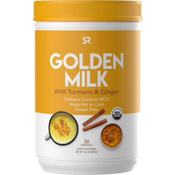 Sports Research, Golden Milk with Turmeric & Ginger, 10.6 oz (300 g) - The Supplement Shop