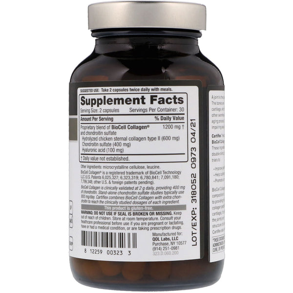 Quality of Life Labs, Cartiflex, 60 Capsules - The Supplement Shop