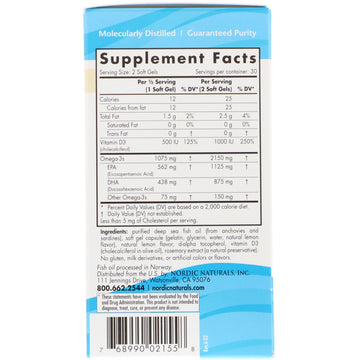 Nordic Naturals, Ultimate Omega®-D3 2X, Great Lemon, 60 Soft Gels