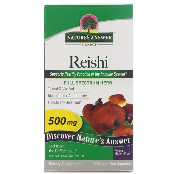 Nature's Answer, Reishi, 500 mg, 90 Vegetarian Capsules - The Supplement Shop