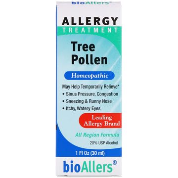 NatraBio, BioAllers, Allergy Treatment , Tree Pollen, 1 fl oz (30 ml)