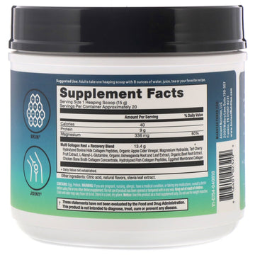 Dr. Axe / Ancient Nutrition, Multi Collagen Protein, Rest + Recovery, Calming Natural Mixed Berry, 10.5 oz (300 g)