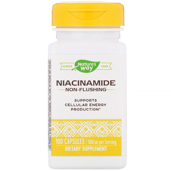 Nature's Way, Niacinamide, 500 mg, 100 Capsules - The Supplement Shop