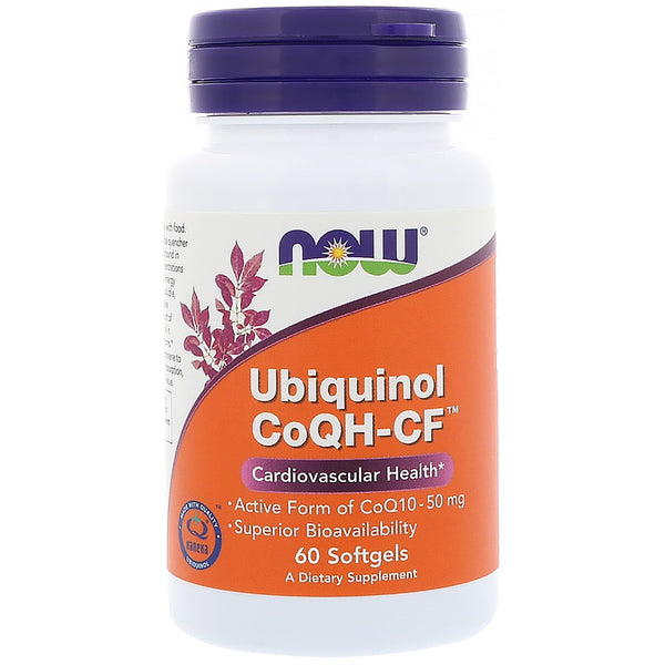 Now Foods, Ubiquinol CoQH-CF, 60 Softgels - The Supplement Shop