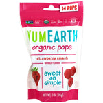 YumEarth, Organic Strawberry Pops, Strawberry Smash, 14 Pops, 3 oz (85 g) - The Supplement Shop