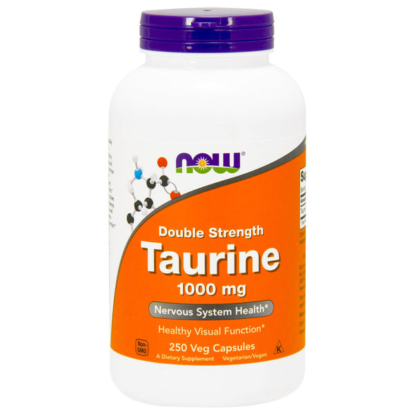 Now Foods, Taurine, Double Strength, 1,000 mg, 250 Veg Capsules