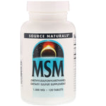 Source Naturals, MSM (Methylsulfonylmethane), 1,000 mg, 120 Tablets - The Supplement Shop