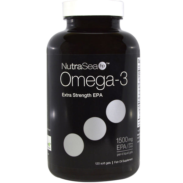 Ascenta, NutraSea hp, Omega-3, Extra Strength EPA, Lemon Flavor, 120 Softgels - The Supplement Shop