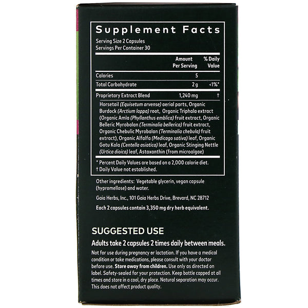 Gaia Herbs, Hair, Skin & Nail Support, 60 Vegan Liquid Phyto-Caps - The Supplement Shop