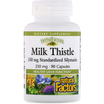 Natural Factors, Milk Thistle, 250 mg, 90 Capsules