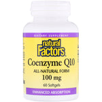 Natural Factors, Coenzyme Q10, 100 mg, 60 Softgels - The Supplement Shop